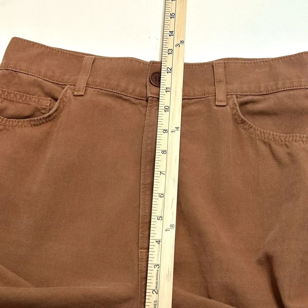 Reformation Jeans Women’s Size 29 High Rise Linen Toffee Brown Soft Pants USA - Picture 8 of 14